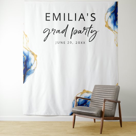 青王室の黄金ゴールドエレガント卒業の背景 タペストリー (インサイチュ)