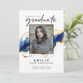 青王室の黄金ゴールドエレガント卒業 案内状 (スタンド正面)