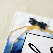 青王室の黄金ゴールドエレガント科 ビーチタオル (インサイチュ)