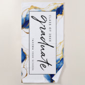 青王室の黄金ゴールドエレガント科 ビーチタオル (正面)