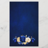 青王室の黄金ゴールドフローラブライダルシャワービンゴ (裏面)