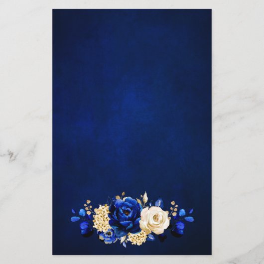 青王室の黄金ゴールドフローラブライダルシャワービンゴ (裏面)