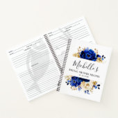 青王室の黄金ゴールドフローラブライダルシャワー ノートブック (内部)