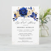 青王室の黄金ゴールドフローラブライダルシャワー 招待状 (スタンド正面)