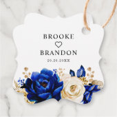 青王室の黄金ゴールドフローラ結婚サンキューFa フェイバータグ (裏面)