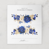 青王室の黄金ゴールド金属フローラ結婚ズ プレイスカード (外部開封)