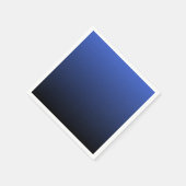 青王室の黒グラデーション スタンダードカクテルナプキン (角)