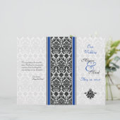 青王室の黒ダマスク結婚式プログラム (スタンド正面)