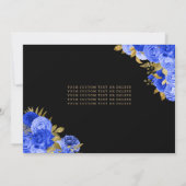 青王室の黒金ゴールドフローラ写真キンセアニェラ 招待状 (裏面)