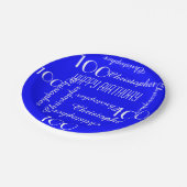 青王室の100歳の誕生日パーティの繰り返し名 ペーパープレート (アングル)