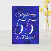 青王室の55と退職したHappy Retiment カード (黄色い花)