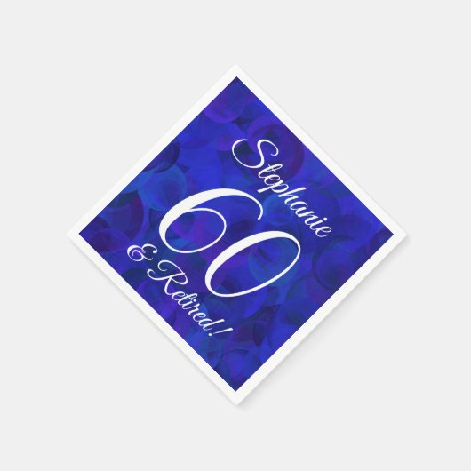 青王室の60と除退職した職 スタンダードカクテルナプキン (角)