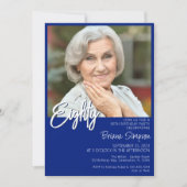 青王室の80番目の誕生日写真 招待状 (正面)