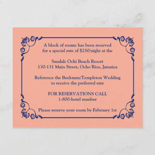 青王室の、桃フローラ、ハートエンクロージャカード エンクロージャーカード (裏面)