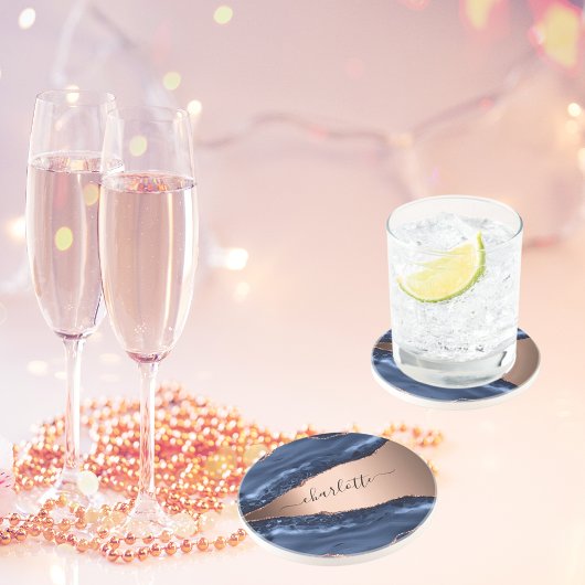 青瑪瑙 ローズゴールド 名前 スクリプト コースター