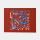 青生まれ/白/任意の色ID277 ドアマット (正面)