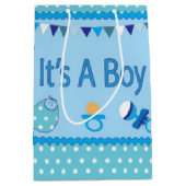 青男の子 ミディアムペーパーバッグ (正面)