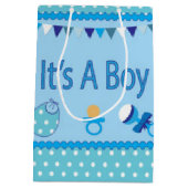 青男の子 ミディアムペーパーバッグ (裏面)