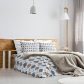 青男らしとベージュの幾何学的パターン 枕カバー