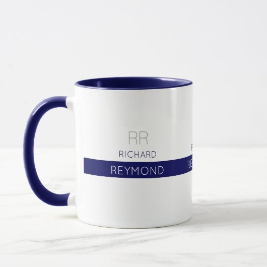 青男らしエレガントのタイポグラフィ名 マグカップ (左)