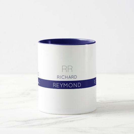青男らしエレガントのタイポグラフィ名 マグカップ (中央)