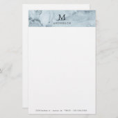 青男らし大理石モノグラム 便箋 (正面/裏面)