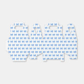 青白いギンガムボウパターン フェイバーボックス (折り畳みなし)