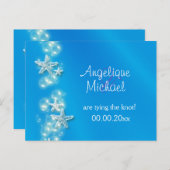 青白いビーチのヒトデのお知らせ 案内ポストカード (正面/裏面)