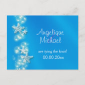 青白いビーチのヒトデのお知らせ 案内ポストカード (正面)