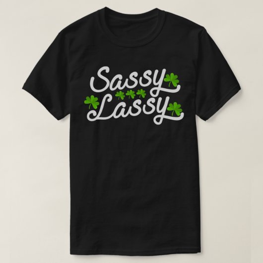 青白いラッシーかわいい女性レディースSt patricks day Tシャツ (デザイン正面)