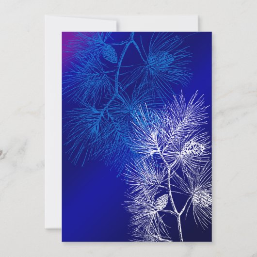 青白い冬の松 (裏面)