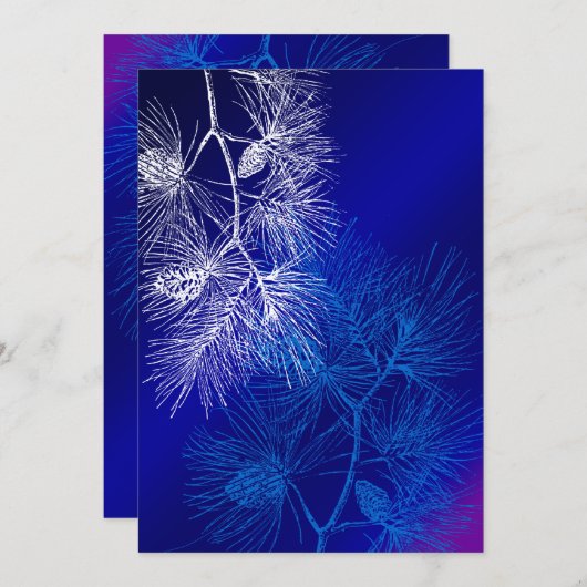 青白い冬の松 (正面/裏面)