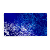 青白い冬の松 ラベル (正面)