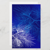 青白い冬の松 便箋 (正面/裏面)