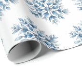 青白い冬の雪 ラッピングペーパー (ロールコーナー)