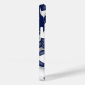 青白い女子サッカーボールのパターンモノグラムの Case-Mate iPhoneケース (裏面 / 右)
