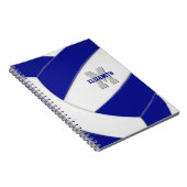 青白い女子パーソナライズされた男子バレーボール ノートブック (右側)