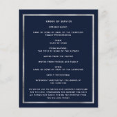 青白い星の写真葬儀プログラム (裏面)