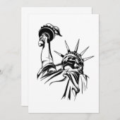 青白い自由の顔像 招待状 (正面/裏面)