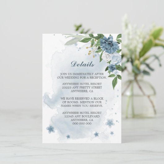 青白い花の緑の詳細 エンクロージャーカード (スタンド正面)