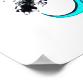 青白い若い髪のポートレート | AI Art ポスター (角)