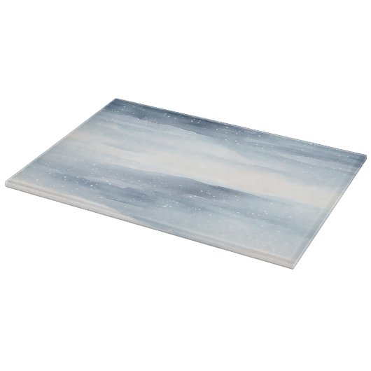 青白い雪 カッティングボード (角)