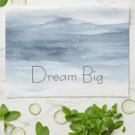 青白い雪 キッチンタオル (折り畳み)