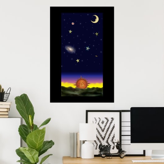 青白い ポスター (ホームオフィス)