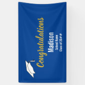 青白お祝い大学院名 横断幕 (縦)