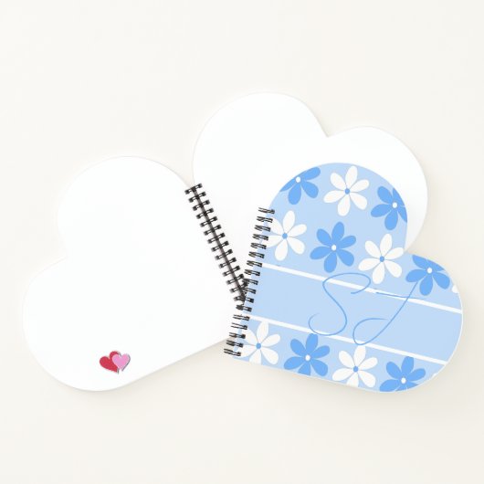 青白かわいらし花文天花 ノートブック (内部)