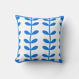 青白つる植物枕 クッション