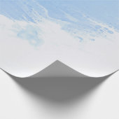 青白とピンクの抽象芸術絵画 ラッピングペーパー (角)