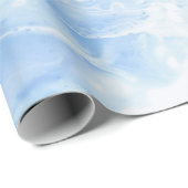 青白とピンクの抽象芸術絵画 ラッピングペーパー (ロールコーナー)