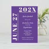 青白と紫の卒業党 招待状 (スタンド正面)